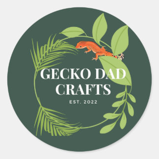 Gecko Dad Crafts Classic Round Sticker