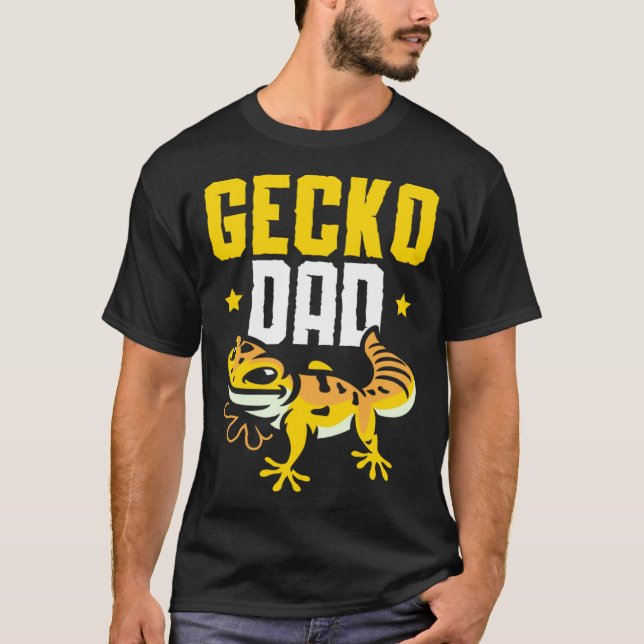 Gecko Dad Reptile Leopard Gecko  Lizard T-Shirt (Front)