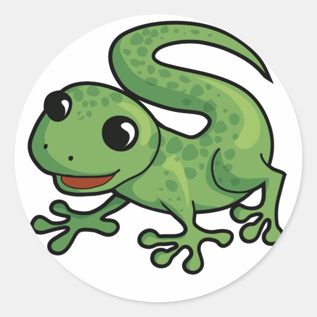 Gecko Design Classic Round Sticker (Front)