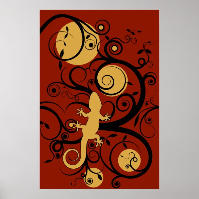 Gecko Flourish Poster (Front)
