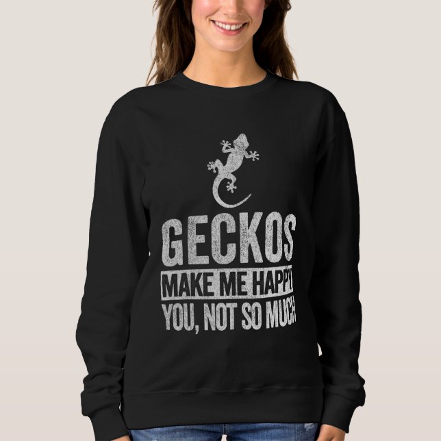 Gecko  Gecko Quote Retro Sweatshirt (Front)