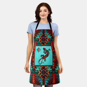 Gecko Lizard And Sun Apron