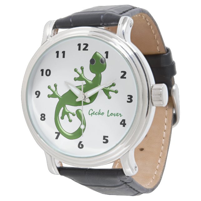 Gecko Lizard Design Watch (Angled)