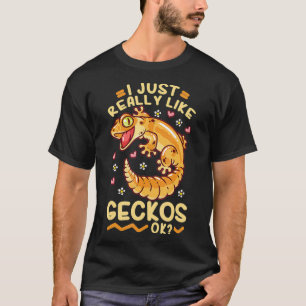 Gecko Lizard Leopard Geckos Terraristic  T-Shirt