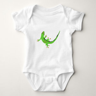 Gecko Lizard Reptile Illustration Baby Bodysuit
