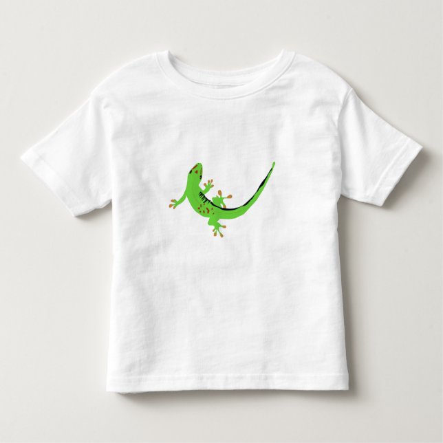 Gecko Lizard Reptile Illustration Toddler T-Shirt (Front)