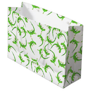 Gecko Lizard Reptile Pattern  Large Gift Bag