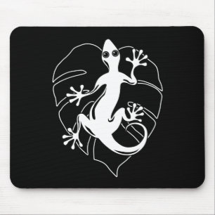 Gecko Lizard Silhouette Mouse Pad