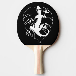 Gecko Lizard Silhouette Ping Pong Paddle