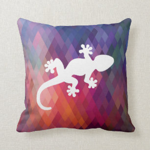 Gecko Lizards Sign Cushion