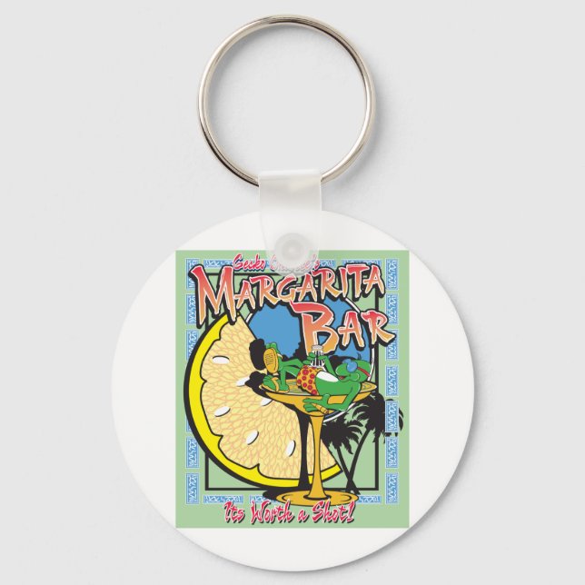 Gecko-margarita-LIMEDESIGN Key Ring (Front)