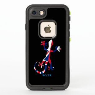 Gecko Silhouette as Flag of Hawaii