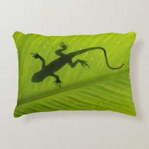 Gecko Silhouette Decorative Cushion