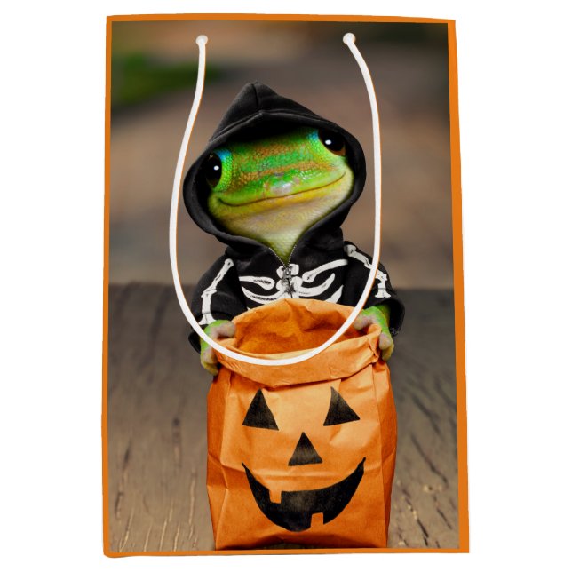 Gecko Skeleton Medium Gift Bag (Front)