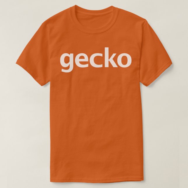 Gecko White Text Typography T-Shirt (Design Front)