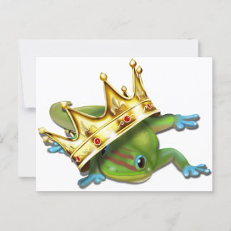 Gecko with crown postcard
