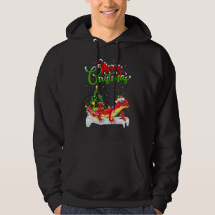 Gecko   Xmas Decorations Santa Gecko Christmas Hoodie