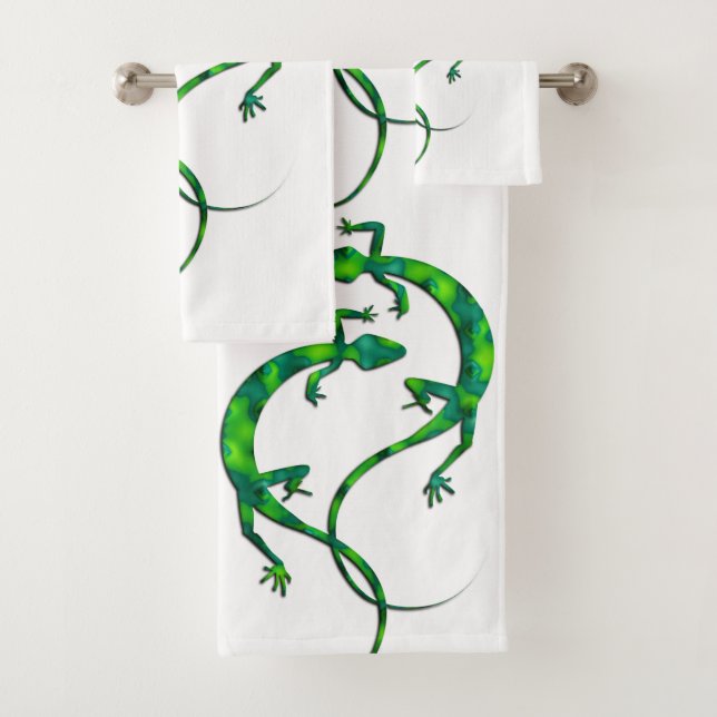 Geckos Bath Towel Set (Insitu)