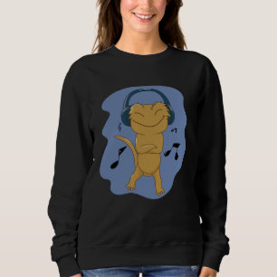 Geckos Listening Music Musician Lizard Quote Sweatshirt