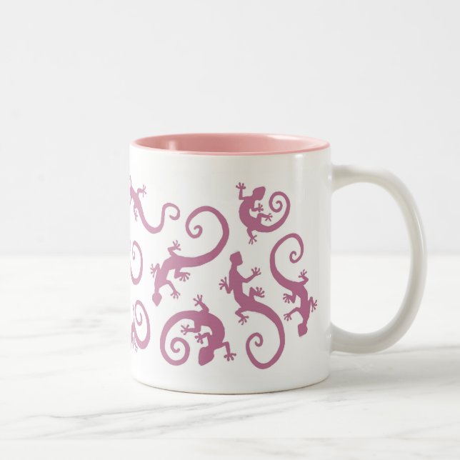 geckos_PINK_mug Two-Tone Coffee Mug (Right)