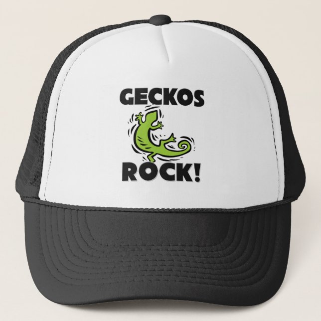 Geckos Rock Trucker Hat (Front)