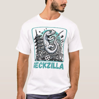 Geckzilla Japanese Funny Gecko Reptile Kaiju T-Shirt