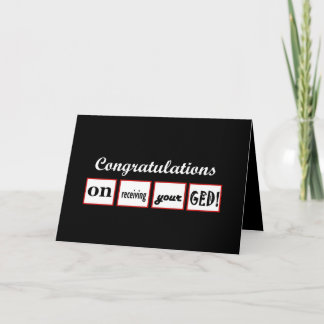 GED - CUSTOM NAME Congratulations - Card