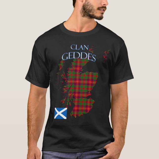 Geddes Scottish Clan Tartan Scotland T-Shirt (Front)