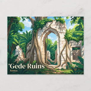 Gede Ruins Kenya Postcard