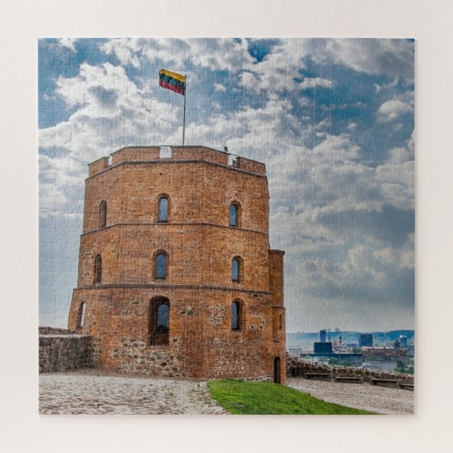 Gediminas tower in Vilnius, Lithuania Jigsaw Puzzl Jigsaw Puzzle (Vertical)