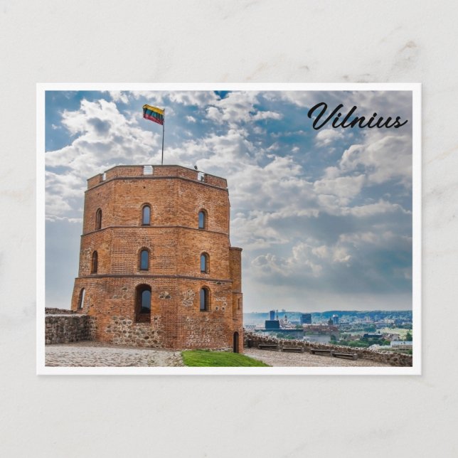 Gediminas tower in Vilnius, Lithuania Postcard (Front)