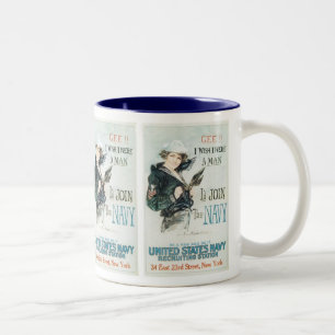 Gee!! I Wish I were a Man Two-Tone Coffee Mug