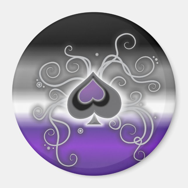 Geebot's ace spades pride flag magnet customisable (Front)