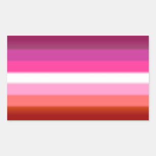Geebot's Lesbian (lipstick) Gradient Pride Flag Rectangular Sticker