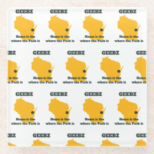 Geebz Green Bay Glass Coaster! Coaster