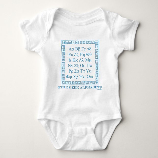 Geek Alphabet Baby Bodysuit (Front)