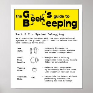 Geek Beekeeping (Debugging) - 12 x 14 Poster