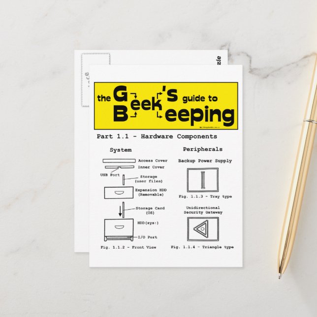 Geek Beekeeping (Hardware) - Postcard (Front/Back In Situ)