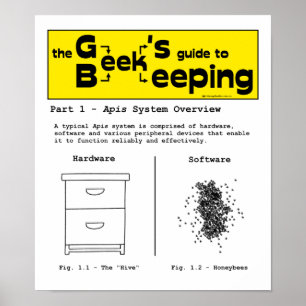 Geek Beekeeping (System Overview) - 12 x 14 Poster