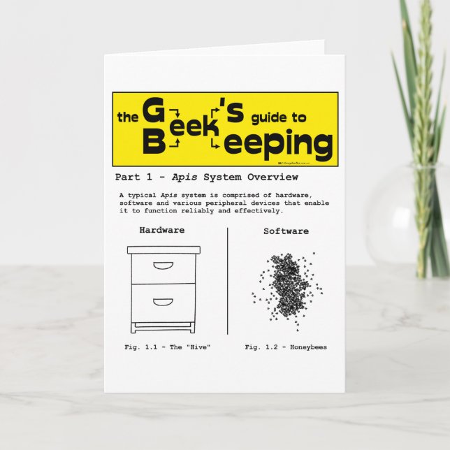 Geek Beekeeping (System Overview) - Greeting Card (Front)