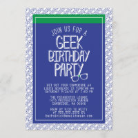 Geek Birthday Party Invitation
