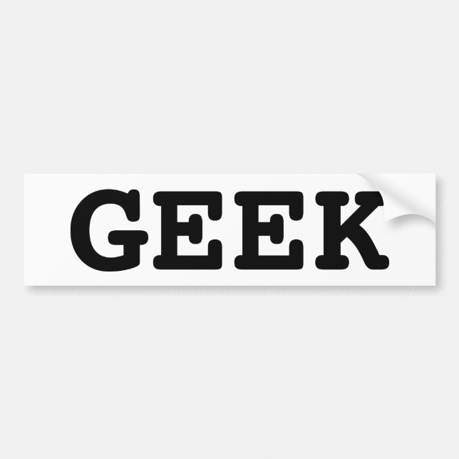 GEEK BUMPER STICKER (Front)