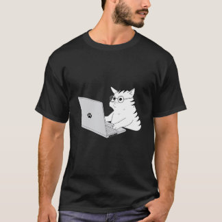 Geek Cat Working From Home T-Shirt