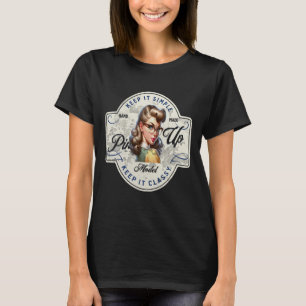 Geek Chic Pin-Up Girl Retro Poster T-Shirt