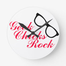 'Geek Chicks Rock' Clock