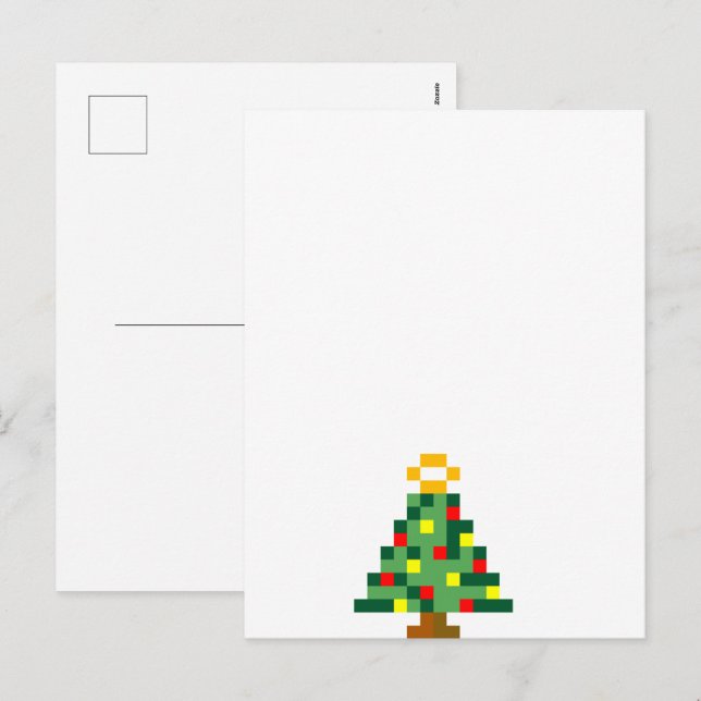 Geek Christmas Holiday Postcard (Front/Back)