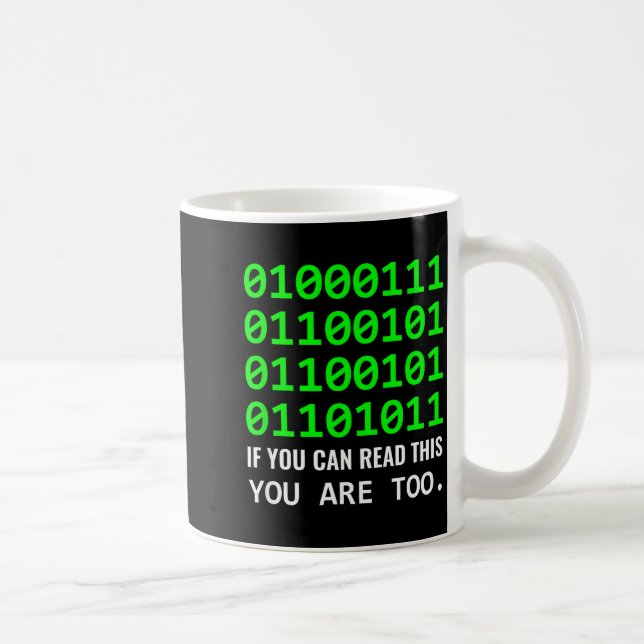 Geek Computer Binary Code Software Developer  Coffee Mug (Right)