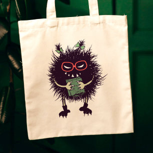 Geek Evil Bug Student Loves Reading Tote Bag