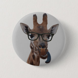Geek Giraffe 6 Cm Round Badge