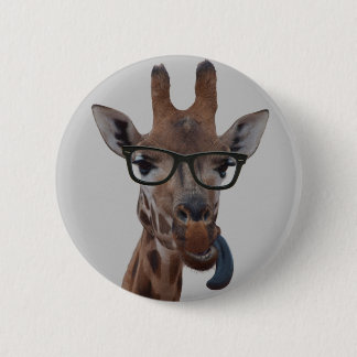 Geek Giraffe 6 Cm Round Badge